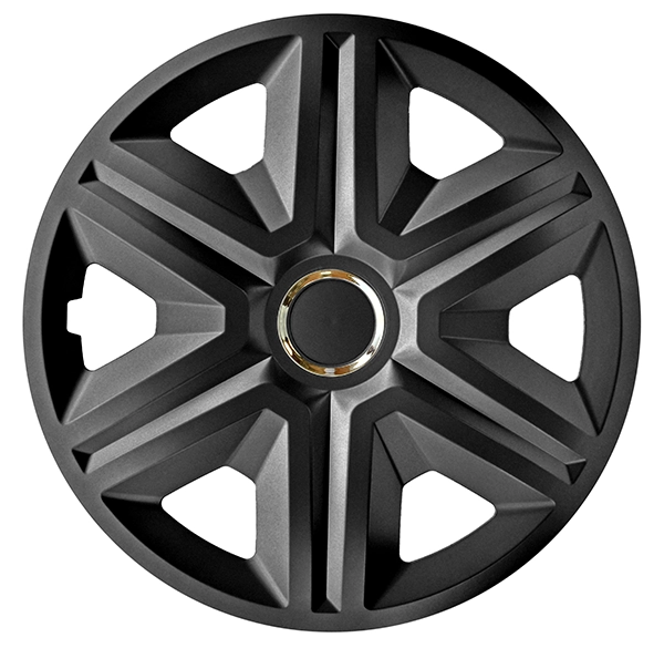 Eine Frontaufnahme der Radkappe Modell RKK21 in graphit.